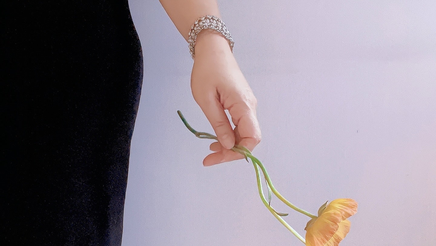 珍珠蕾絲手環 Élégance Perle