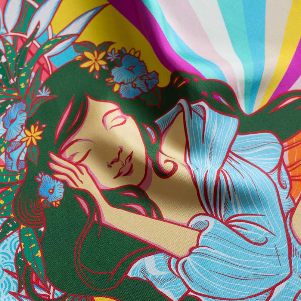 [設計師品牌] JIM Weaver  “女神”  真絲絲巾  90 × 90 公分