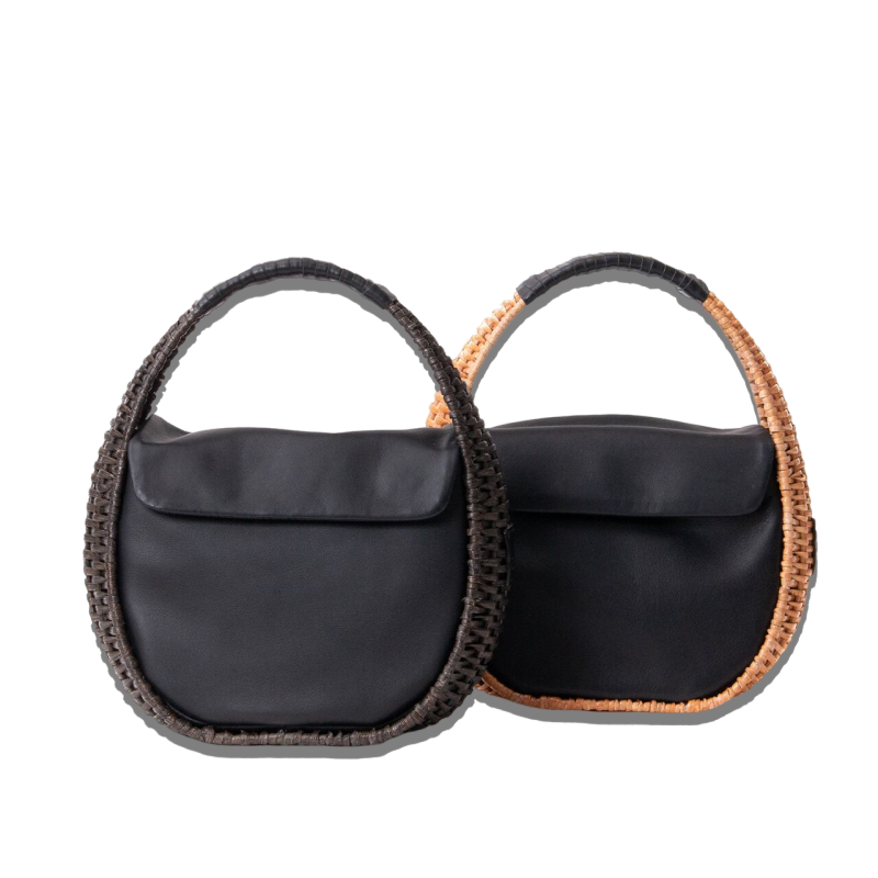 [Japanese brand] "ikot" classic series-"THE" rattan hand bag with magnetic buckle 